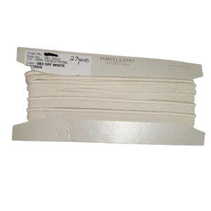 Samuel & Sons 2.7 Yards 1/4" French Piping 083 Off White Fabric Tape Border Trim